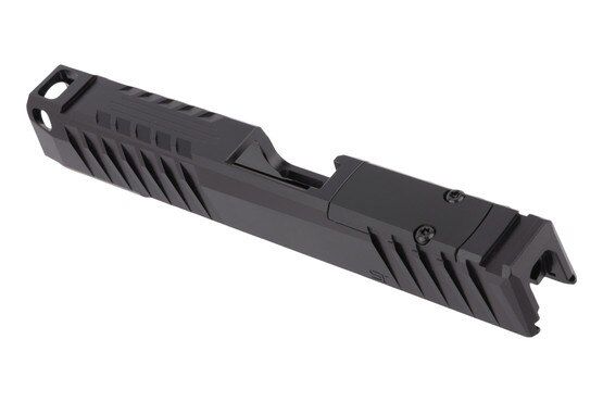 Shalo Tek P365XXLC RMSc Cut Tracker Slide has a Black Nitride coating.